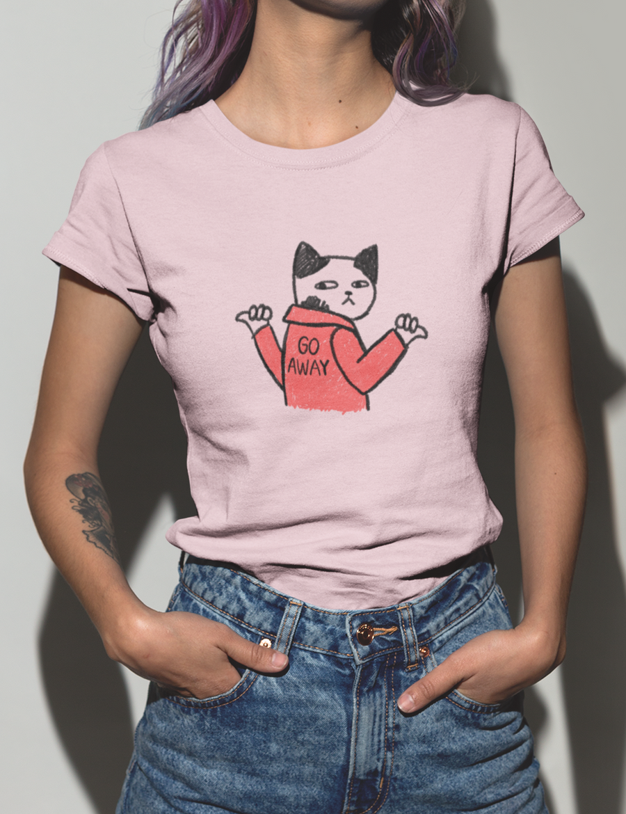 Go Away Kissa Naisten T-Paita