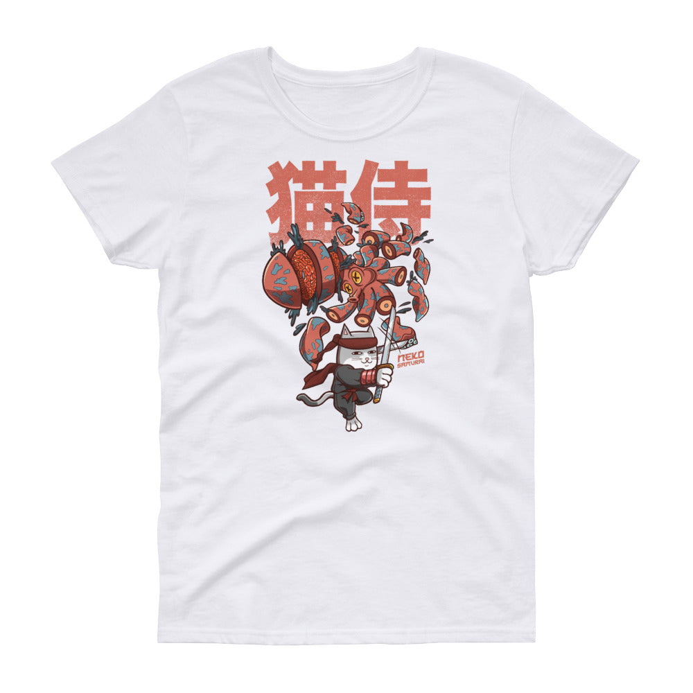 Catmere The Cat Samurai Oppitunnit Naisten T-Paita